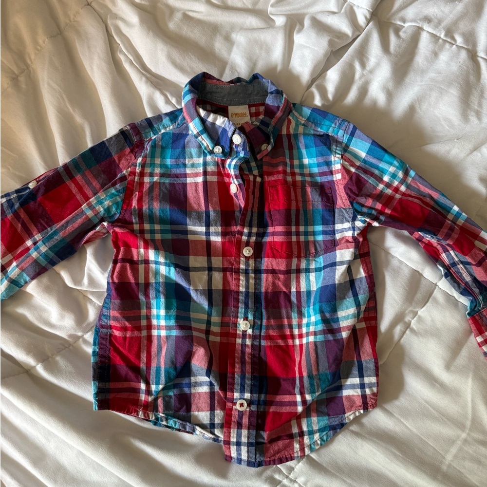 Gymboree Colorful Plaid Button Down Shirt